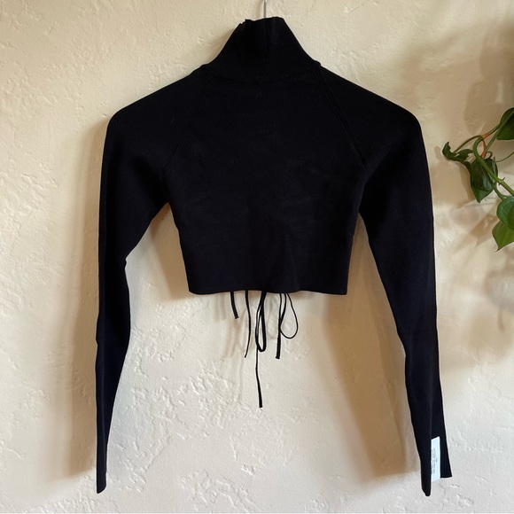 ROKH Back Ribbon Cropped Mask Top - NWT Sz XS - Picture 6 of 13